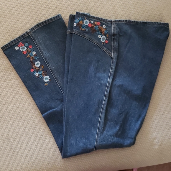COPY - LA Blues Stretch jeans size 14 embroidered top/bot - Picture 1 of 8